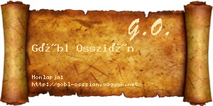 Göbl Osszián névjegykártya